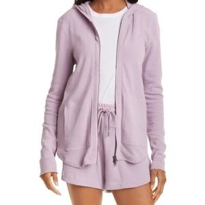 NWT ATM Anthony Thomas Melillo Zip Up Hoodie Sweatshirt Lavender S. M